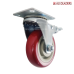 CASTOR WHEEL 3" RED WITH BRAKE