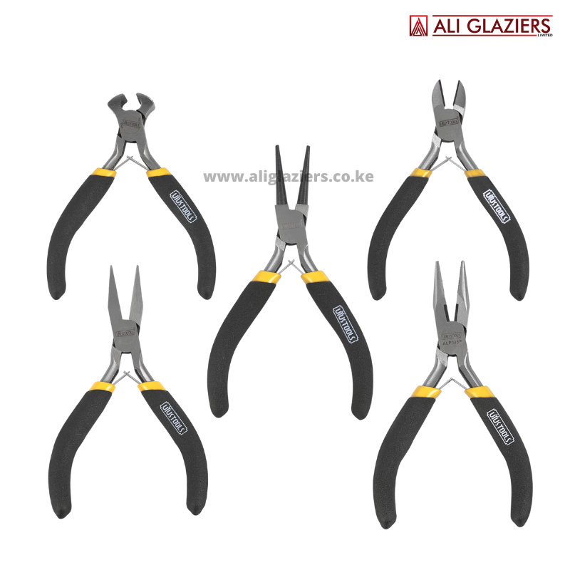 5 PIECE MINIATURE PLIERS SET 4.5"