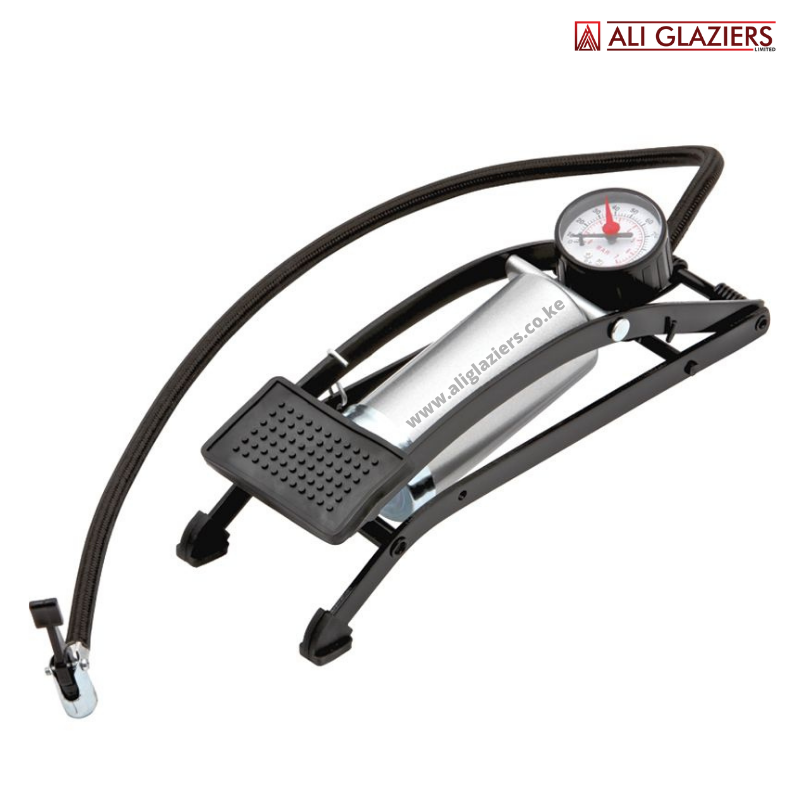 SINGLE BARREL FOOTPUMP 0-7 BAR GAUGE