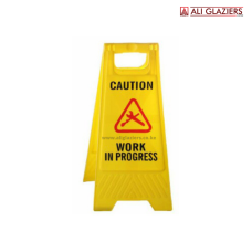 CAUTION WORK IN PROGRESS SIGN