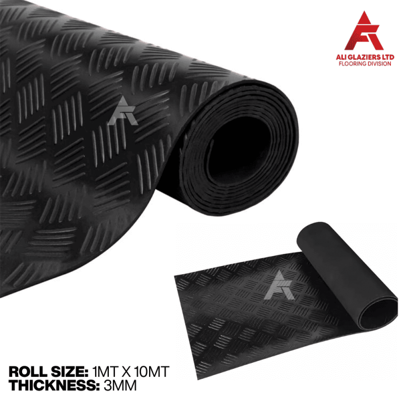 ANTI-SKID RUBBER FLOORING MAT 3MM CHECKERED