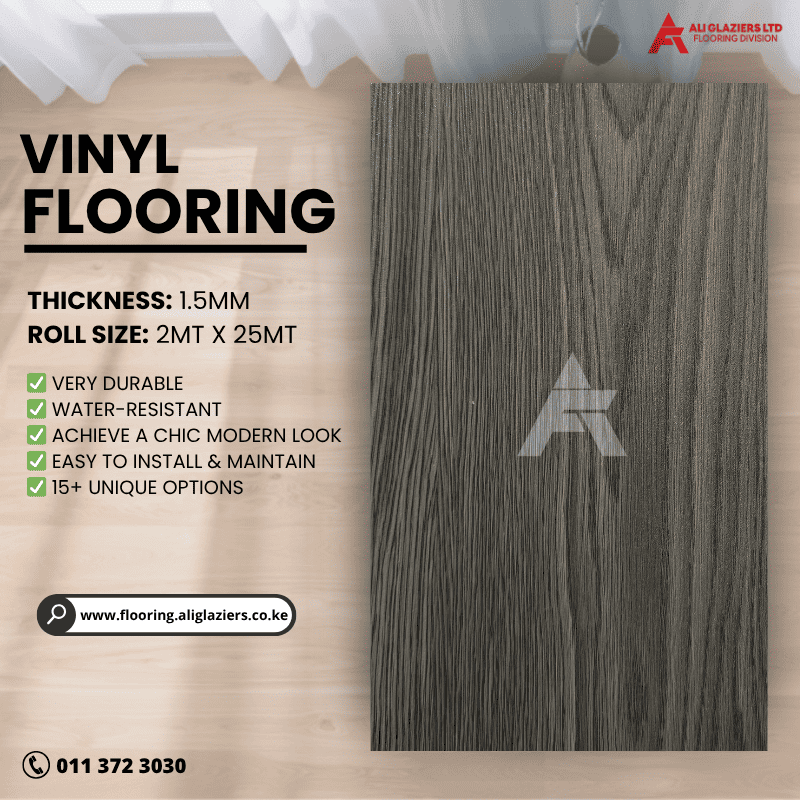 VINYL FLOORING PER SQ MTR - MISTY GREY