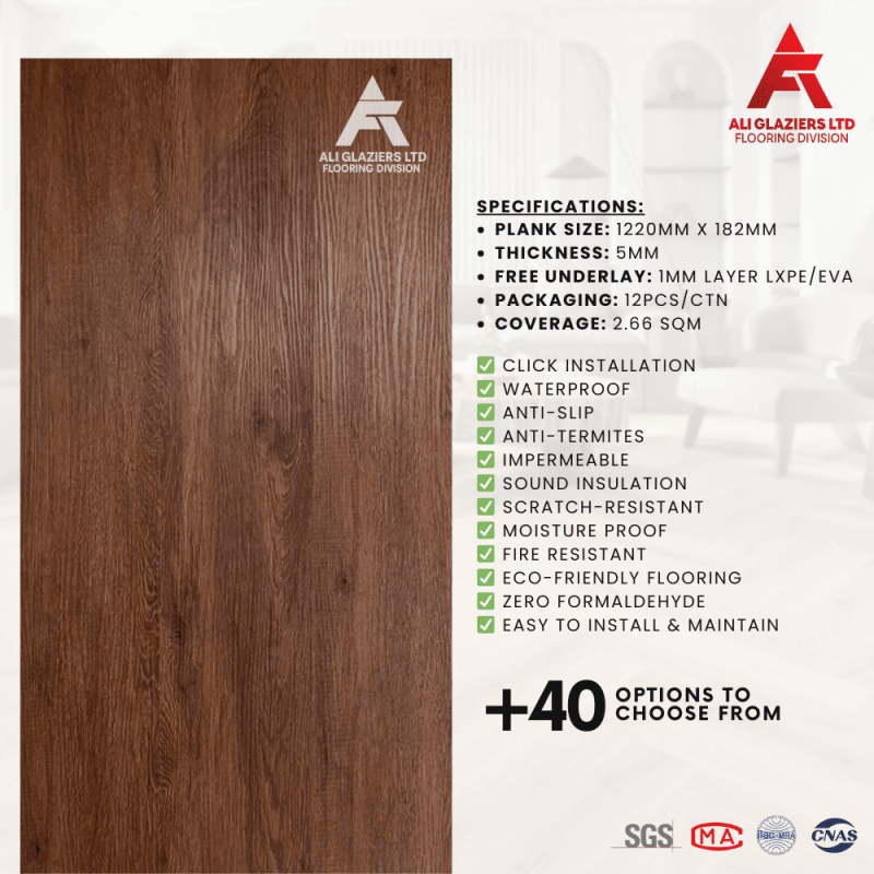 SPC FLOORING - ENGLISH WALNUT