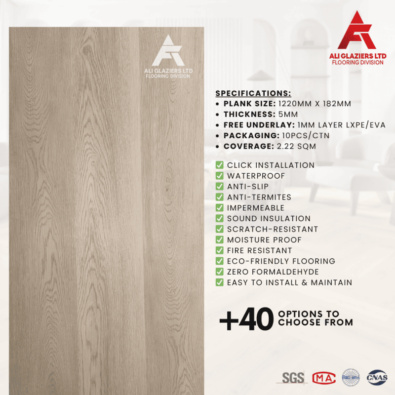 SPC FLOORING - IVORY OAK