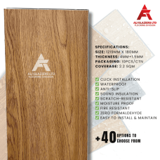 SPC FLOORING BOARD 5.5MM WITH 1.5MM EVA (PER SQM)