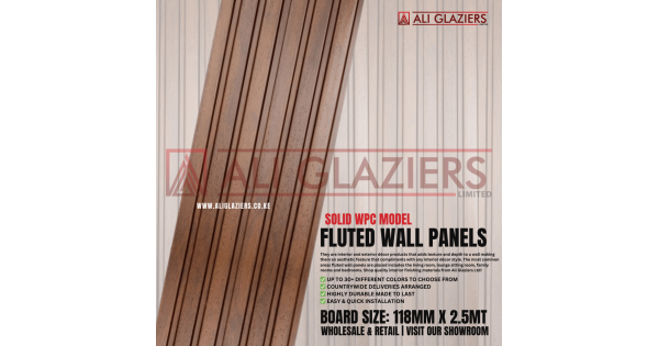 Solid WPC Fluted Wall Panels Dark Brown Design in Nairobi, Kenya ...