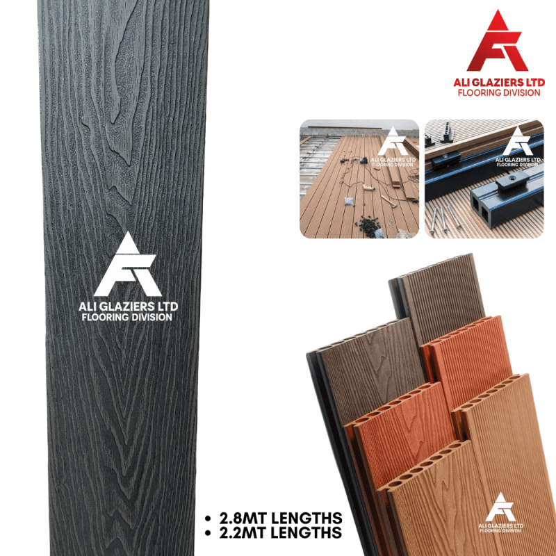 WPC DECKING PANEL 2.8M - BLACK
