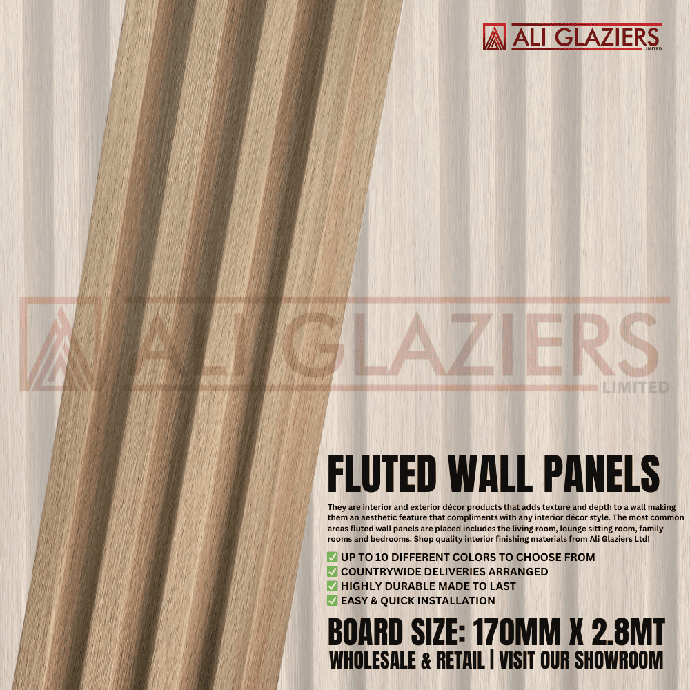 Fluted Wall Panel Light Coffee Brown WP026 in Nairobi, Kenya | Interior ...