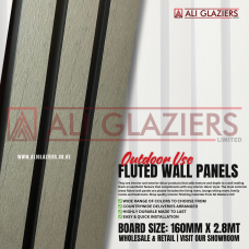 OUTDOOR FLUTED WALL PANEL GREY