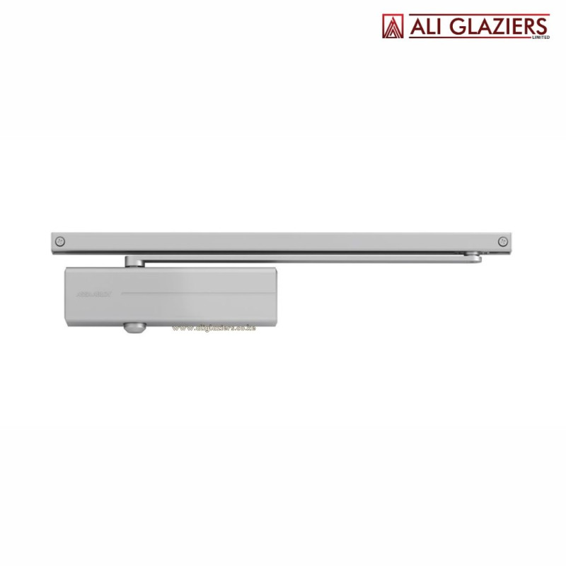 DOOR CLOSER WITH GUIDE RAIL