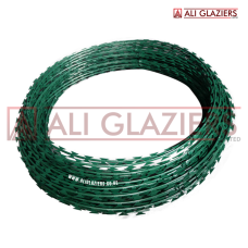 GREEN RAZOR WIRE 450MM X 10MTRS
