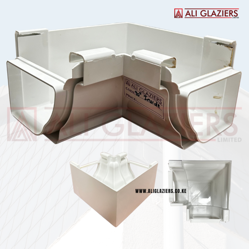 SQUARE DESIGN GUTTER 90 DEG INSIDE CORNER