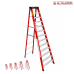 FIBERGLASS A-TYPE LADDER 10 STEP