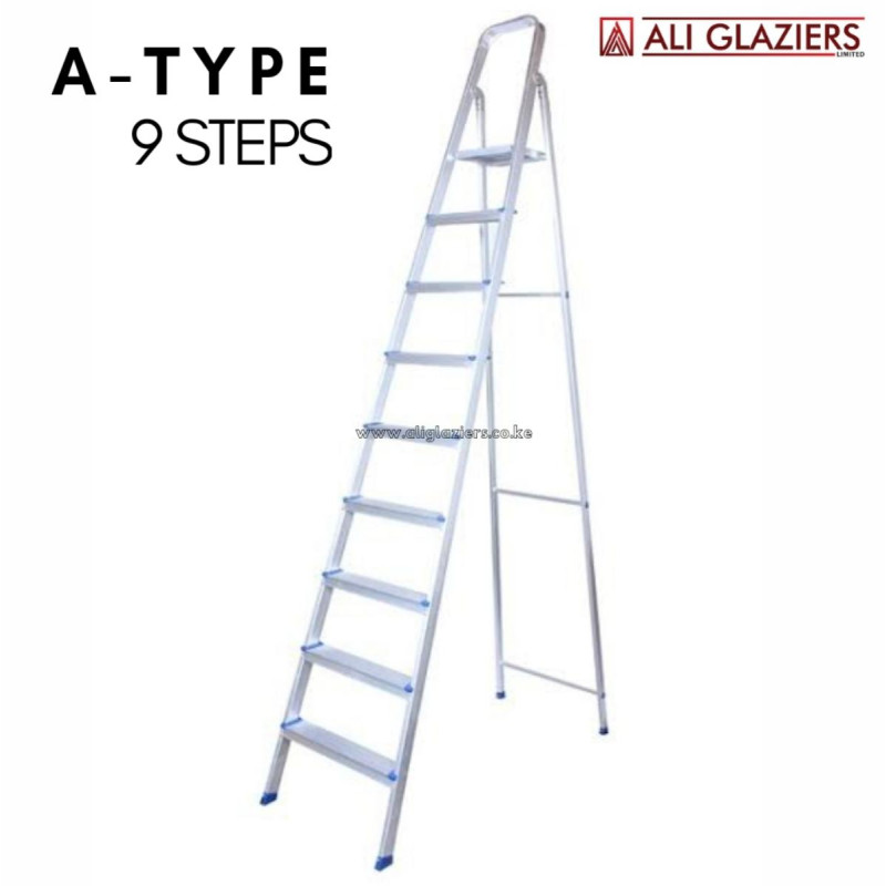 9 STEPS ALUMINIUM LADDER A-TYPE