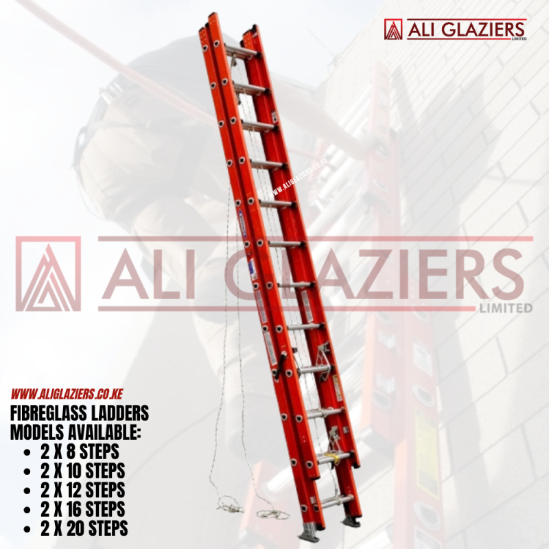 FIBERGLASS EXTENSION LADDER 2X8