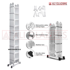 MULTIPURPOSE LADDER 4X9 - SILVER