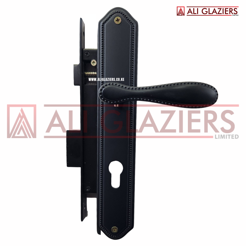 UNION 85MM BLACK MATT LOCKSET - ELEGANT