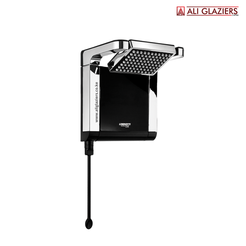 LORENZETTI ACQUA STAR BLACK CHROME INSTANT SHOWER