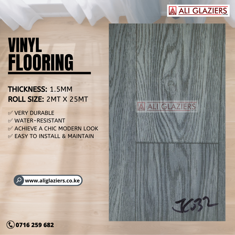 VINYL FLOORING PER SQ MTR - GREY