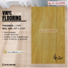 VINYL FLOORING PER SQ MTR - LIGHT BROWN