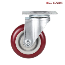RED CASTOR WHEEL SWIVEL 4"