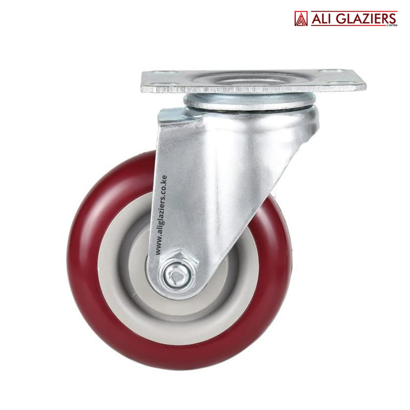 RED CASTOR WHEEL SWIVEL 4"