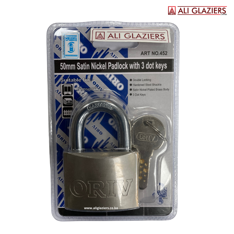 ORIV 452 50MM PADLOCK WITH DOTTED KEYS