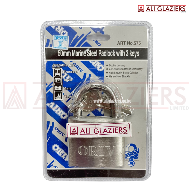 ORIV 575 MARINE STEEL PADLOCK 50MM