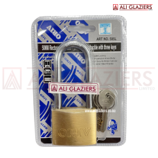 ORIV 585 BRASS LONG SHACKLE PADLOCK 50MM