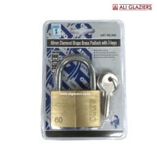 ORIV 596 DIAMOND SHAPED BRASS PADLOCK 60MM