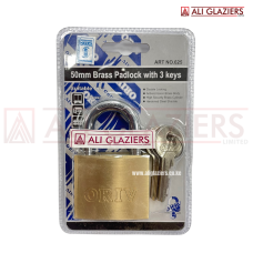 ORIV 625 BRASS RECTANGULAR PADLOCK 50MM