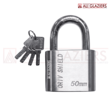 ORIV SHIELD STAINLESS STEEL COVER PADLOCK, COMPUTERIZED KEYS - 50MM