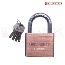 ORIV SHIELD NICKEL SQUARE PADLOCK, COMPUTERIZED KEYS - 50MM