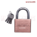 ORIV SHIELD NICKEL SQUARE PADLOCK, COMPUTERIZED KEYS - 50MM
