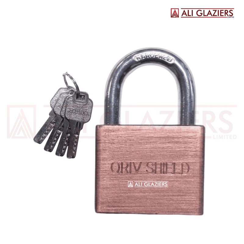 ORIV SHIELD NICKEL SQUARE PADLOCK, COMPUTERIZED KEYS - 50MM