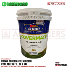 CROWN COVERMATT EMULSION 20L - BRILLIANT WHITE