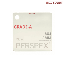 CLEAR GRADE A PERSPEX SHEET 3MM 8FTX4FT