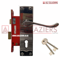 UNION 2 LEVER SCROLL HANDLE LOCKSET BLACK