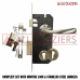 UNION STAINLESS STEEL LEVER HANDLE ON ROSE COMPLETE LOCKSET