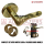 UNION POLISHED BRASS HANDLE ON ROSE COMPLETE LOCKSET