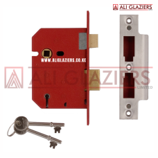 UNION 5 LEVER MORTICE LOCK CHROME