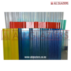 COLOURED CORRUGATED FIBREGLASS SHEETS 300G PER MTR