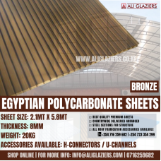 EGYPTIAN QUALITY BRONZE POLYCARBONATE SHEET 2.1MTX5.8MT