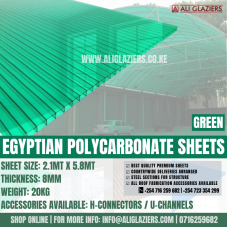 EGYPTIAN QUALITY GREEN POLYCARBONATE SHEET 2.1MTX5.8MT