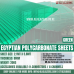EGYPTIAN QUALITY GREEN POLYCARBONATE SHEET 2.1MTX5.8MT