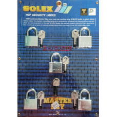SOLEX MASTER KEYED PADLOCKS SET 40MM