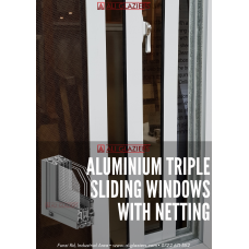 ALUMINIUM TRIPLE SLIDING WINDOWS WITH MOSQUITO NETTING