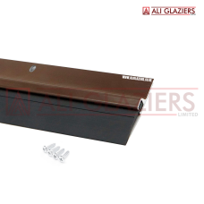 ALUMINIUM DOOR BOTTOM SEAL WITH RUBBER - BROWN