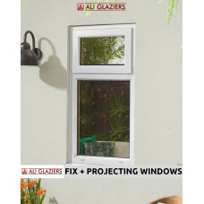WHITE ALUMINIUM FIX + PROJECTING WINDOW