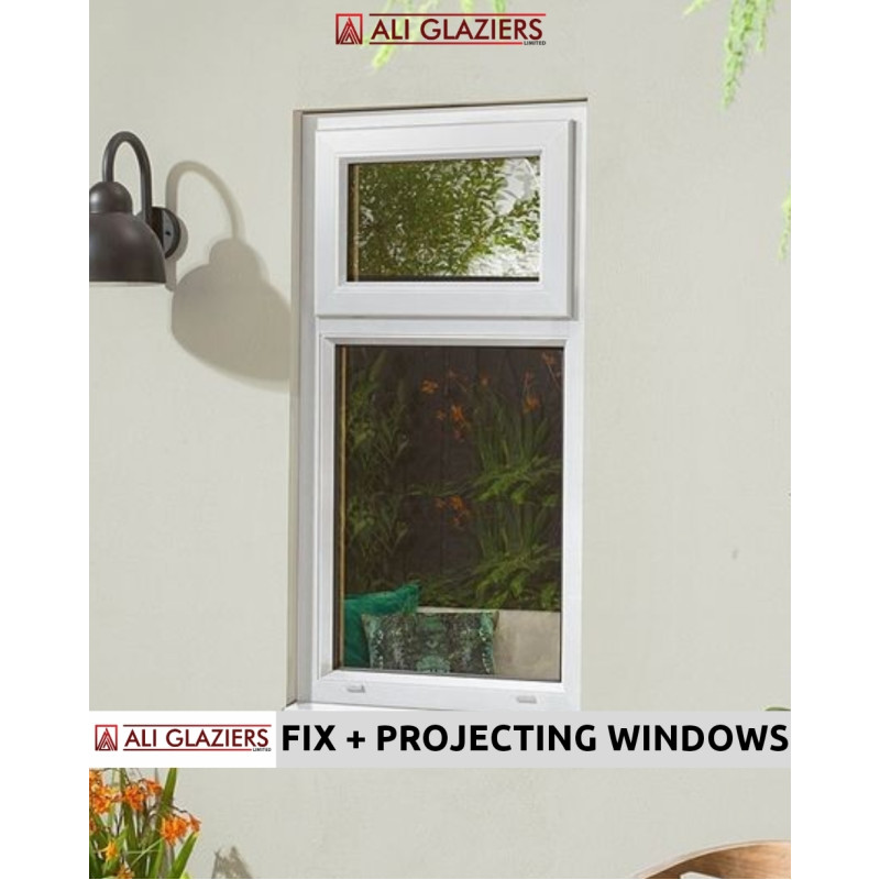 WHITE ALUMINIUM FIX + PROJECTING WINDOW